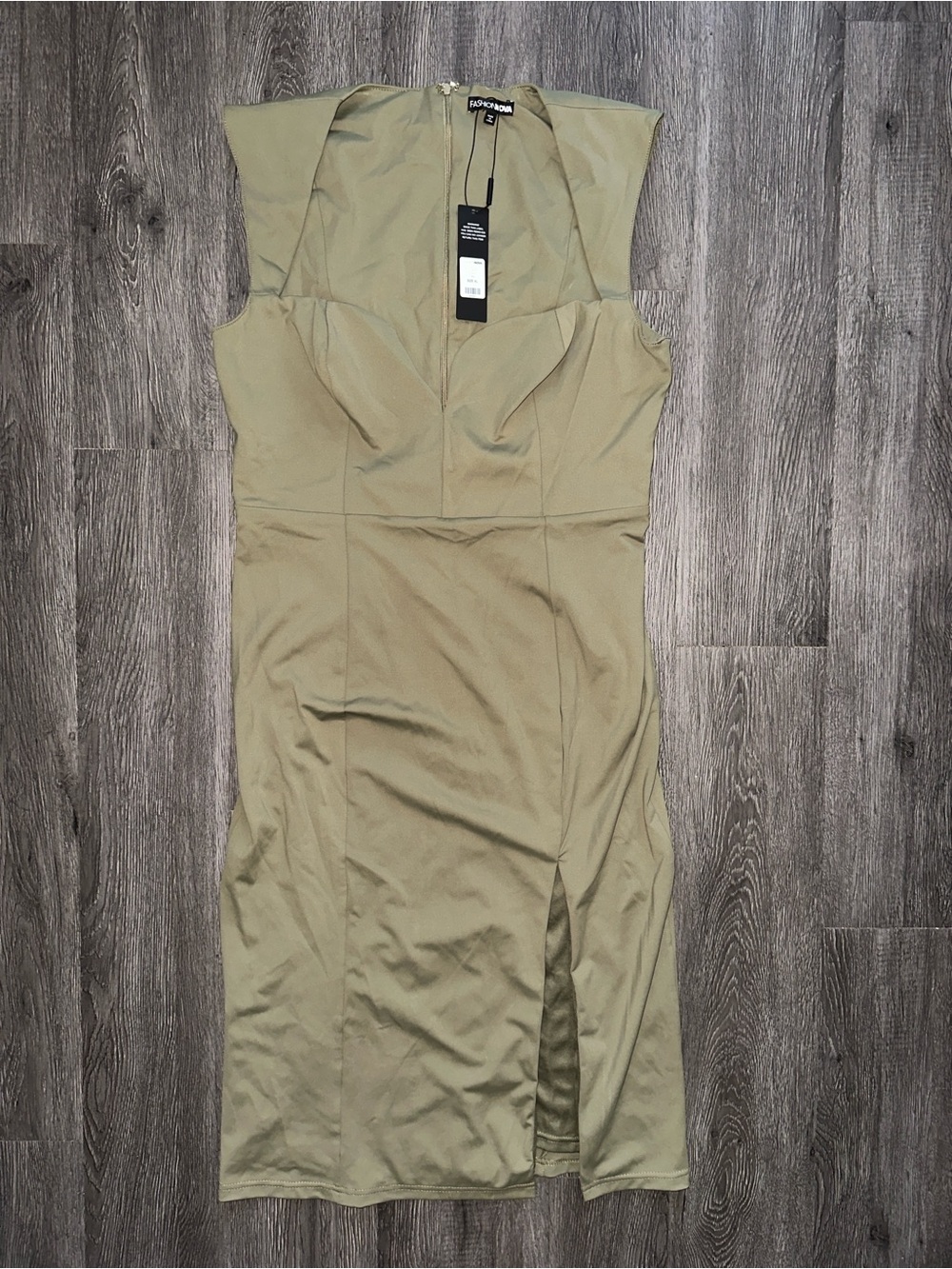 Amma Sculpt VNeck Midi Dress